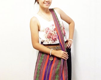 Verada-Woven Cotton Hobo Bag: Hippie Boho Shoulder Sling FF10