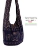 Women bag Handbags Cotton bag Elephant bag Hippie Hobo Boho bag Shoulder bag Sling bag Messenger bag Tote bag Crossbody bag Purse Navy blue 