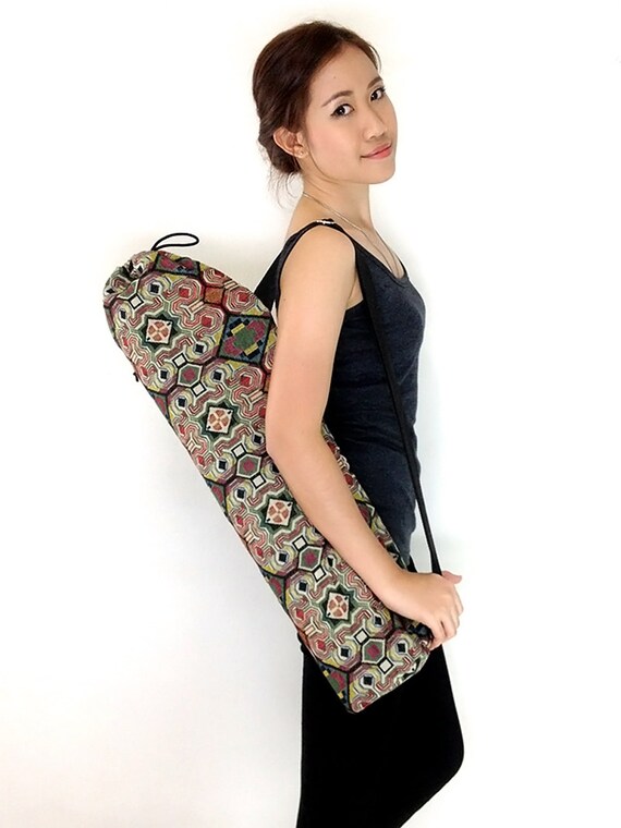 Handmade Yoga Mat Bag Yoga Bag Sports Bags Sling bag Pilates Bag Pilates Mat Bag Woven Bag Women bag Woven Cotton bag Black & White Labhanshi Handmade Yoga Mat Bag Yoga Bag Sports Bags Sling bag Pilates Bag Pilates Mat Bag Woven Bag Women bag Woven Cotton bag Black & White Labhanshi