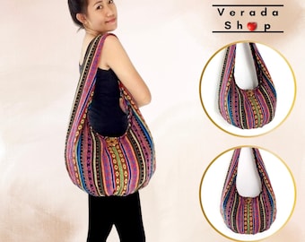 Woven Bag Handbags,Purse Tote Thai Cotton Bag,Tribal bag,Hippie bag,Hobo bag,Boho bag,Shoulder bag,Women bag,Everyday bag,Short Strap (WF34)