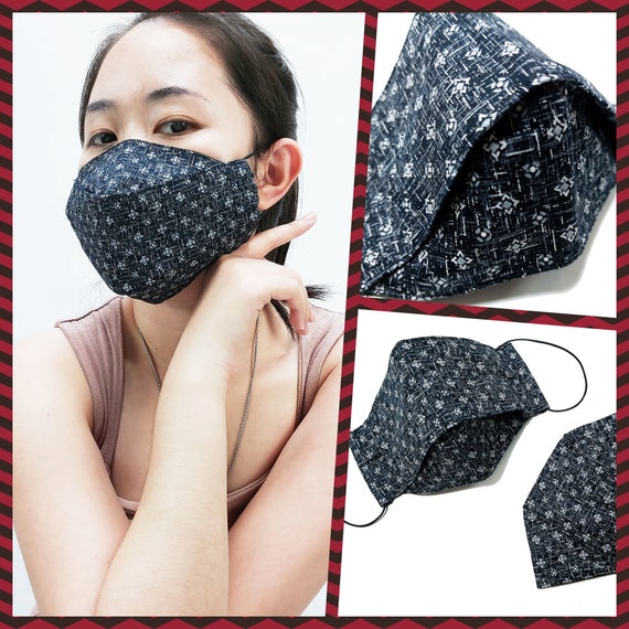 Face mask 3 layers Face mask with filter pocket Cotton | Etsy