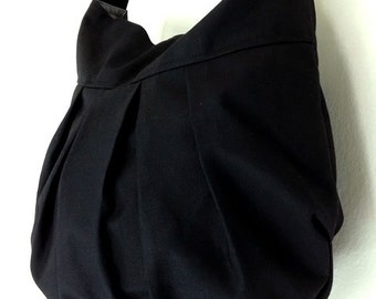 Handbags Canvas Bag Shoulder bag Hobo bag Boho bag Tote bag Messenger Purse Everyday bag Black Nadia