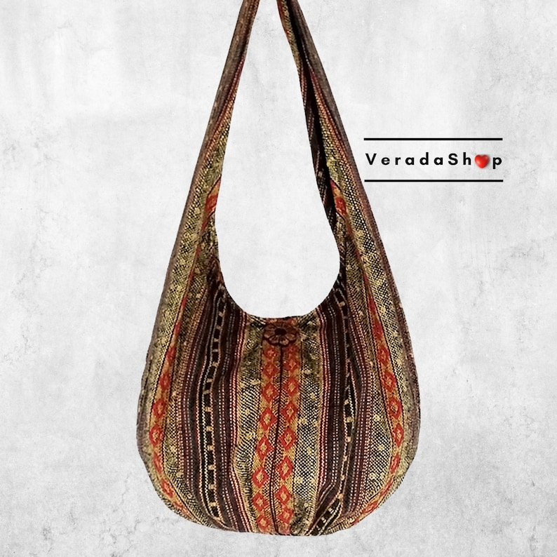 Thai Woven Bag,Handbags,Purse,Tote Cotton Bag,Hippie bag,Hobo bag,Boho Crossbody bag, Shoulder bag,Women bag,Short & Long Strap WF6 image 3