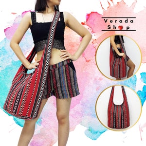 Gewebte Baumwolltasche,Hippietasche, Hobo Boho Tasche, Schultertasche, Schultertasche, Umhängetasche, Tote Crossbody bag Purse Women bag,Handbags,Long Strap CWB38