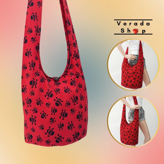 Bolso de mujer Bolsos Bolso de algod n Skeleton Hippie Hobo bag