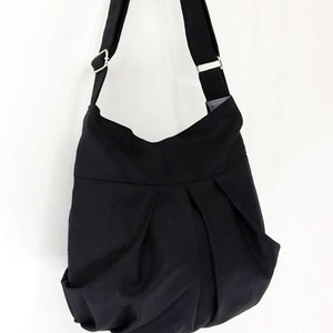 Handbags,Canvas Bag,Shoulder bag,Hobo bag,Boho bag Tote bag,Messenger Purse,Everyday bag, Black Mandy image 2