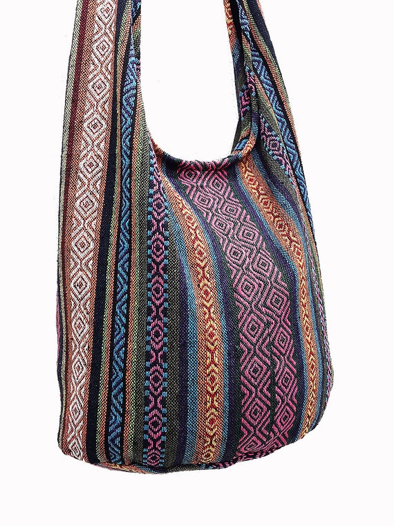 Woven Cotton Bag Hippie bag Hobo Boho bag Shoulder bag Sling | Etsy