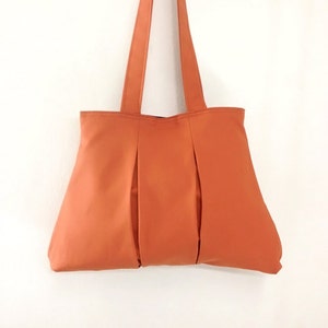 Handbags,Cotton bag Canvas bag diaper bag Shoulder bag,Hobo bag,Tote bag,Purse Everyday bag,Double Straps Burnt Orange Diana image 2