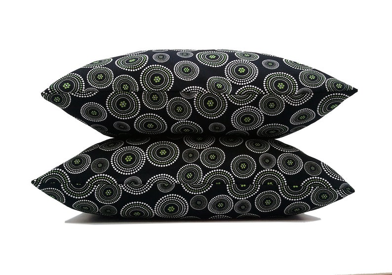 Mystery SET OF TWO 18x18 inch Handmade Decorative pillow Covers Linen fabric PLN3