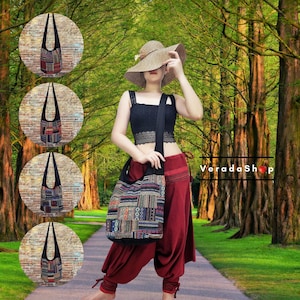 Woven bag Cotton bag Hip Bag Hippie bag,Women Handbags,Hobo bag,Boho bag,Patchwork bag  (PCB)
