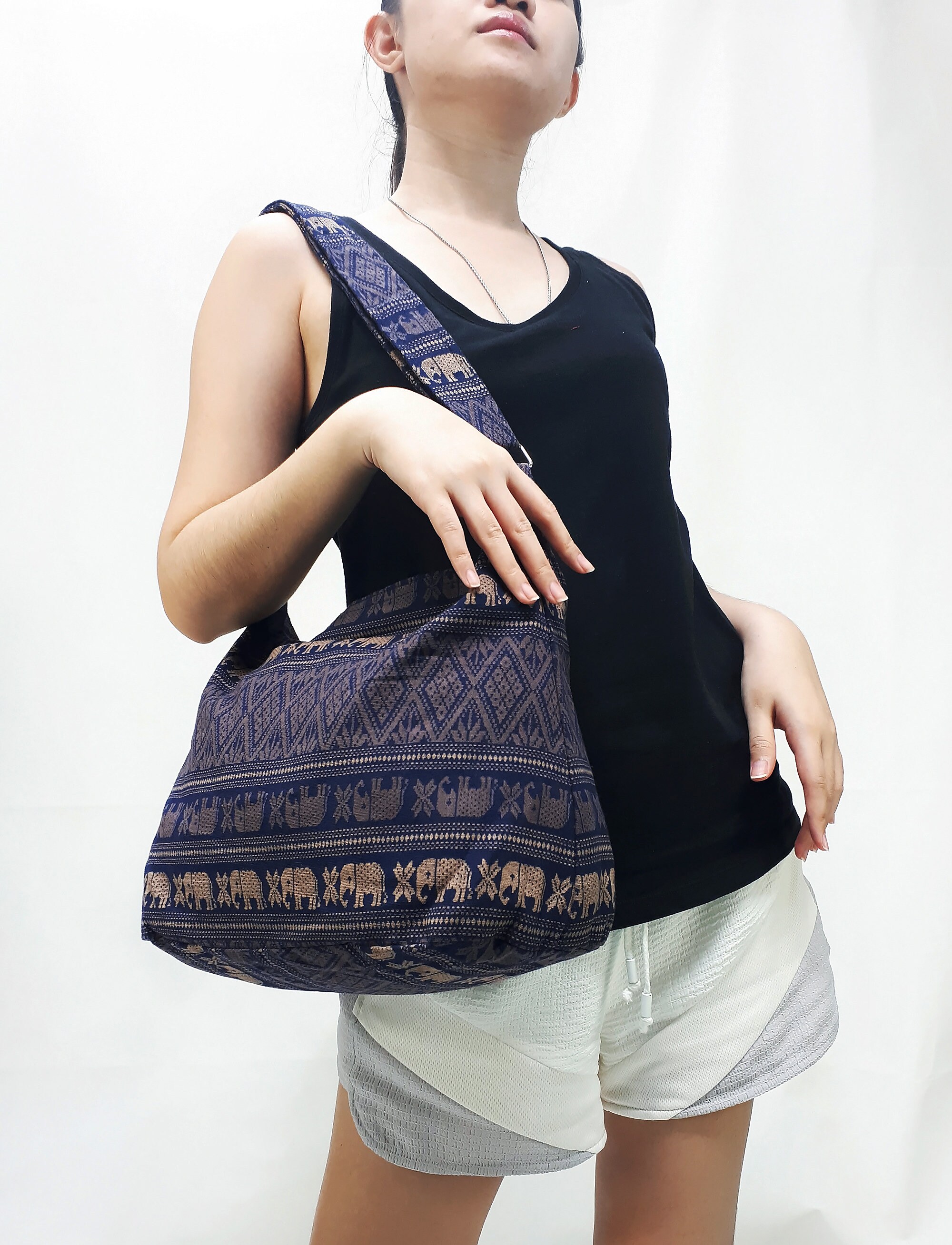 Cotton Bag Elephant Bag Purse Tote Women Bag Hippie Bag Hobo | Etsy