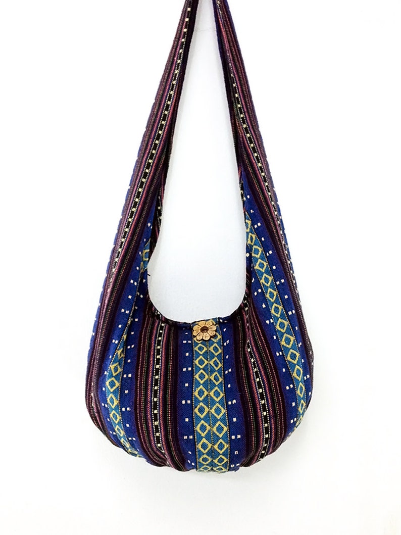Woven Cotton Bag,Hippie bag,Hobo Boho bag,Shoulder bag,Sling bag,Gypsy bag Tote Crossbody bag Purse Women bag,Handbags,Long Strap WF17 image 3