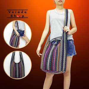 Gewebte Baumwolltasche, Thai Tasche, Hippie-Tasche, Hobo-Tasche, Boho-Tasche, Schultertasche, Schultertasche, Schultertasche, Schultertasche, Crossbody-Tasche, Geldbörse