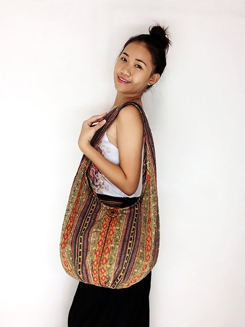 Thai Woven Bag Handbags Purse Tote Cotton Bag Hippie bag Hobo bag Boho Crossbody bag Shoulder bag Women bag Short /& Long Strap WF284