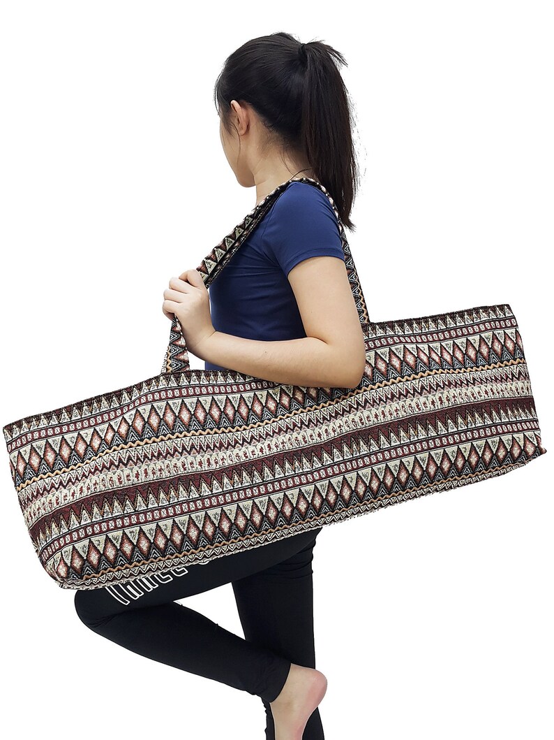 Handmade Yoga Mat Bag Sports Bags Woven Cotton Yoga Bag Tote Etsy
