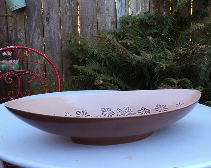 Incredible Roselane Pasadena Pottery MCM Oval Bowl Etsy