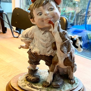 Boy With Dog Armani - Etsy UK