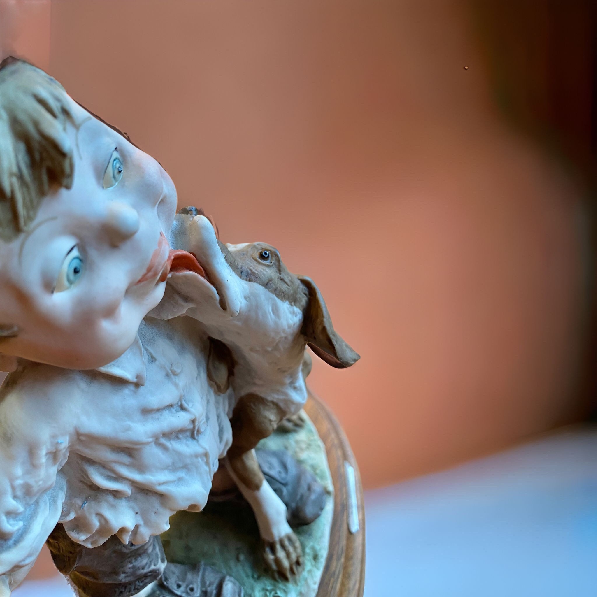 Giuseppe Armani Boy With Dog Figure 1980 - Etsy