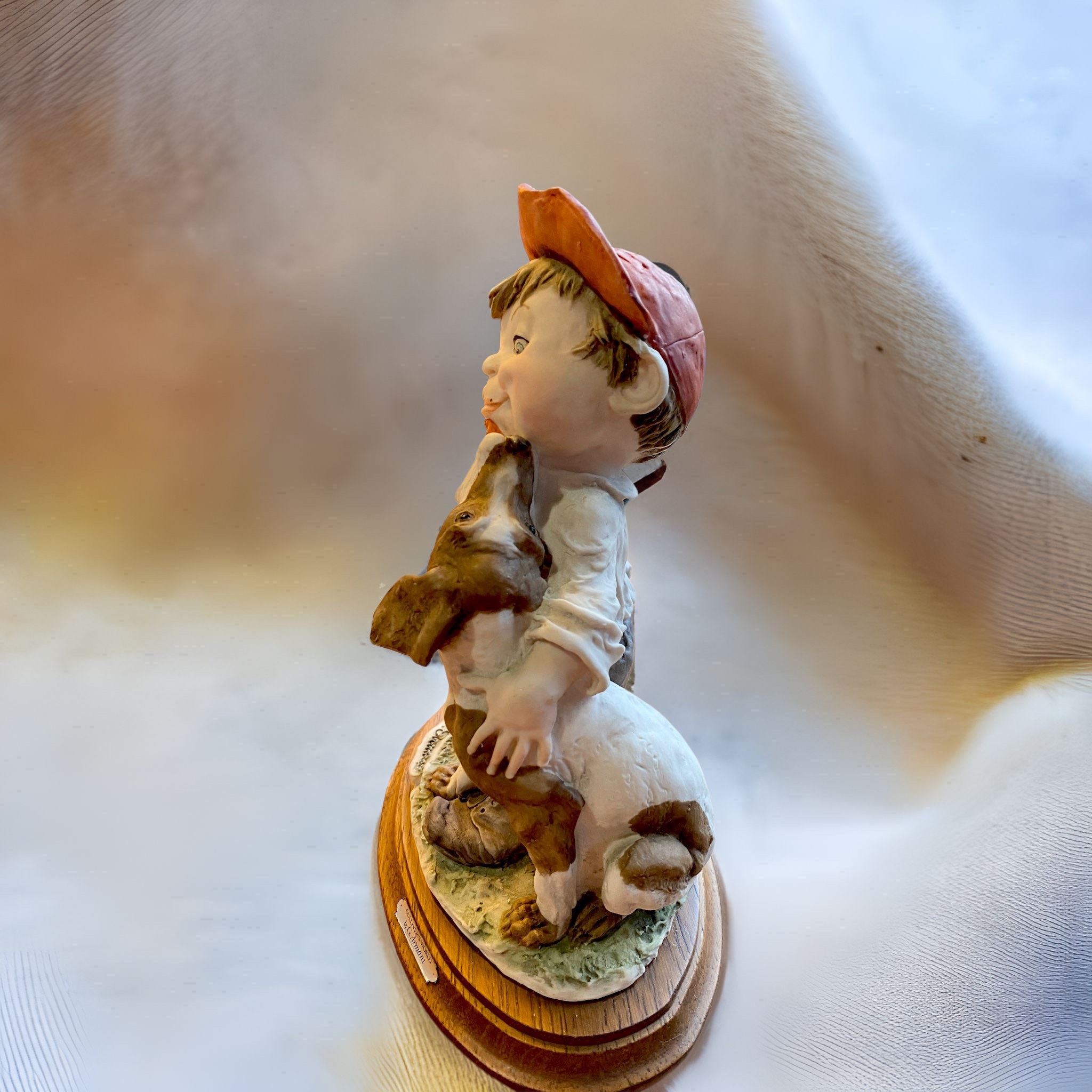 Giuseppe Armani Boy With Dog Figure 1980 - Etsy Canada