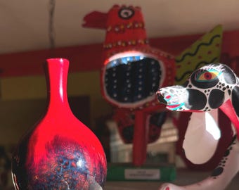 Royal Doulton Flambé Glaze Miniature Vase