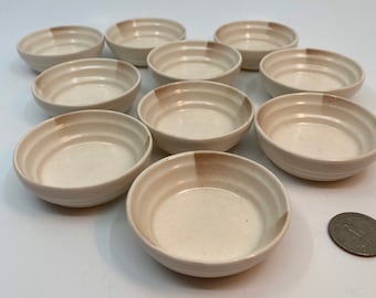 Art Deco Gouda Pottery Salt Cellars - Set of 10 - 1920s Cocktail Dishes