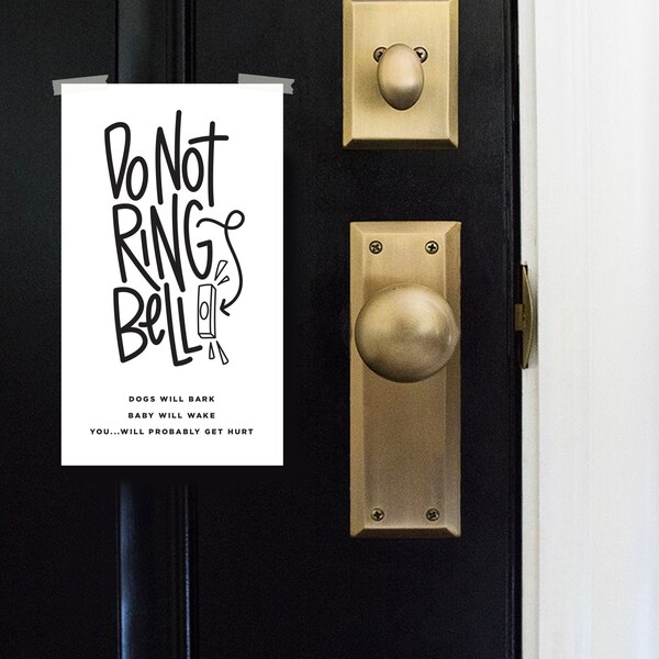 Do Not Ring Doorbell Sign Printable Etsy UK Do Not Ring Doorbell Sign Printable Etsy UK