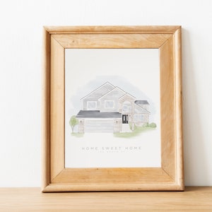 Custom House Portrait/Watercolor House Painting/Personalized Housewarming Gift/First Home Gift/Realtor Closing Gift/Home Portrait