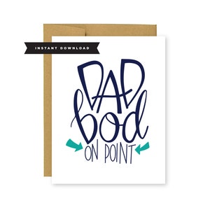 Dad Bod On Point//Fathers Day Card/Dad Card/Funny Fathers Day Card/Unique Card for Dad/Dad gifts under 5/Husband Card/A2 Card