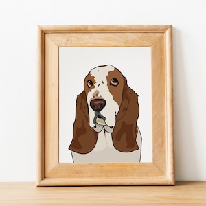 Custom Pet Illustration/Pet Portrait/Personalized Pet Illustration/Custom Gift/Pet lover gift/dog people gift/Dog cartoon/Gift under 50