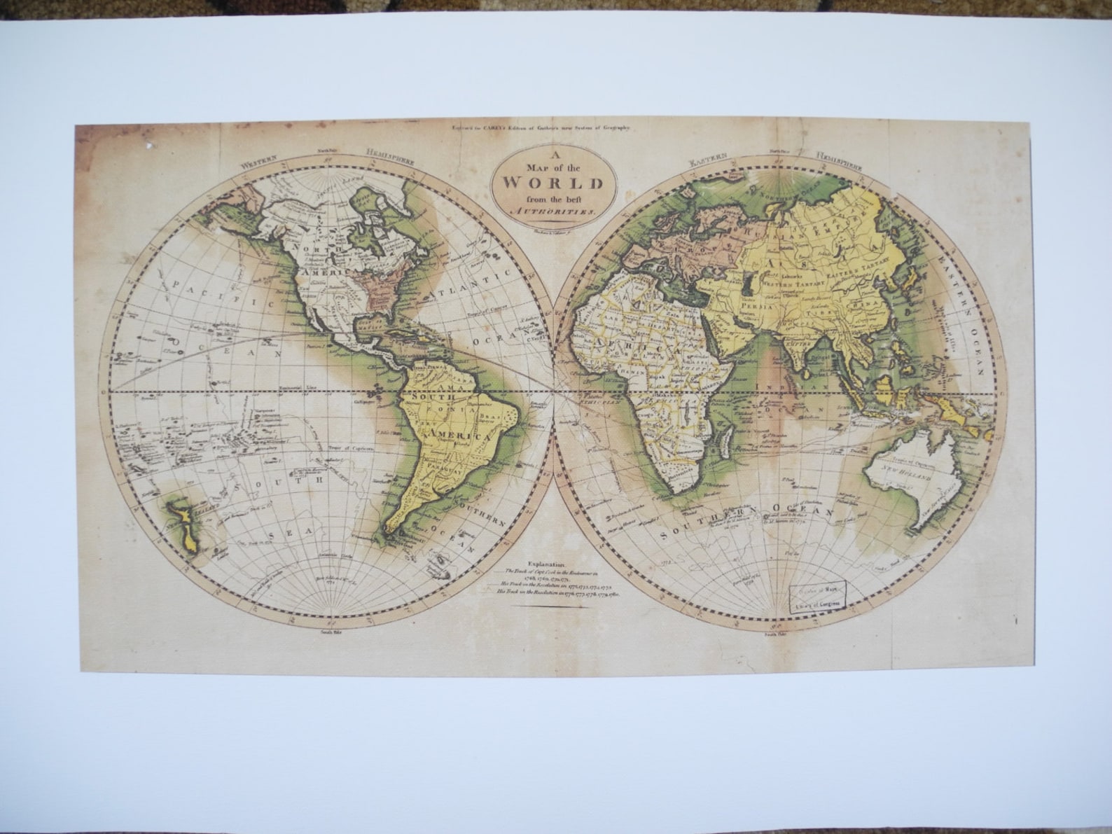 Antique world maps canvas Old World Map ancient maps World Etsy