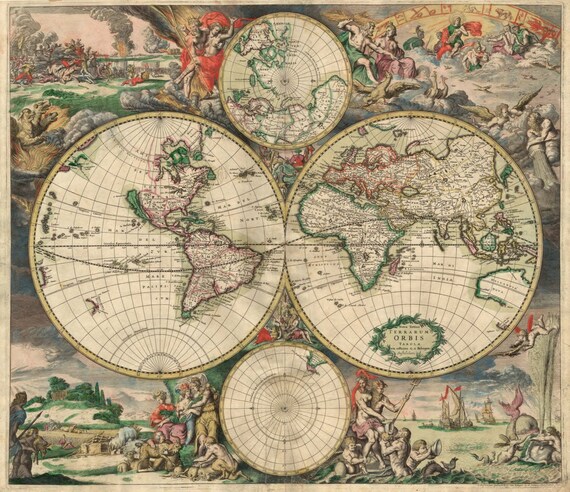 Carte Carte Du Monde Carte Ancienne Affiche Carte Mondiale Mur Monde Carte Ancien Globe Terrestre 08