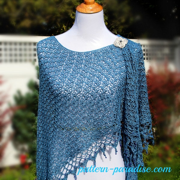 Crochet Pattern Shawl Wrap, Cape Cod, PDF 12-121 INSTANT DOWNLOAD