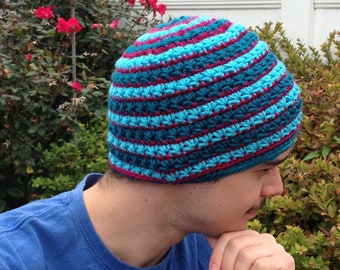 Crochet Pattern Beanie Hat, Starry Night Men Women  Teens Kids Babies, PDF 12-078 INSTANT DOWNLOAD