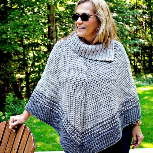 Crochet Pattern Fatima Poncho Wrap Shawl Ruana Crochet - Etsy