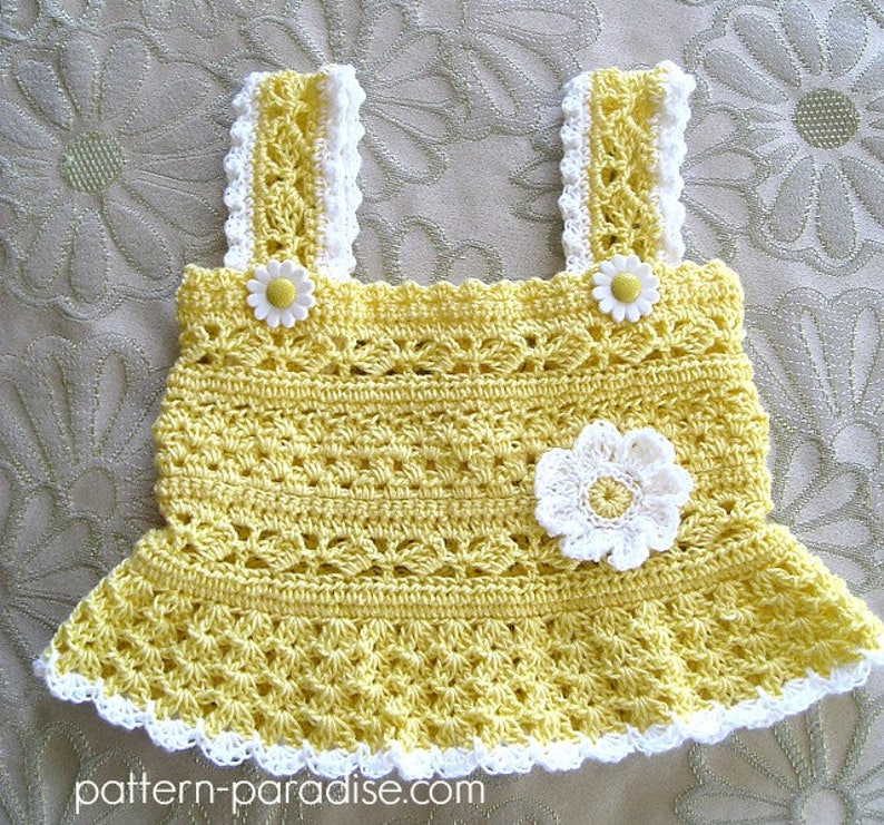 Crochet Pattern for Daisy Tank and Shorts Set, Baby Girl, PDF 12-023 INSTANT DOWNLOAD image 3