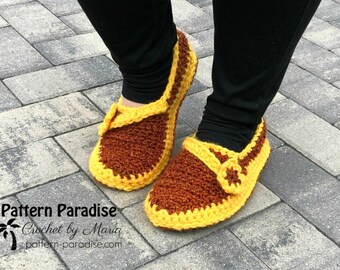 Crochet Pattern for Southold Slippers, House Slippers for Men, House Slippers for Women, Crocheted Slippers, Crocheted Shoes, Socks