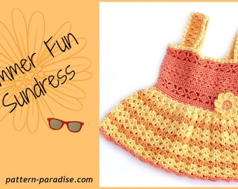 Crochet Pattern Sundress or Jumper Sizes from Newborn to 5T PDF 14-140