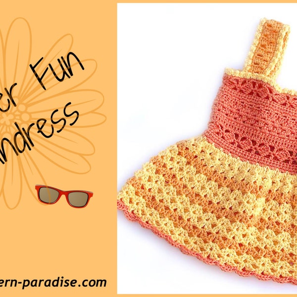 Crochet Pattern Sundress or Jumper Sizes from Newborn to 5T PDF 14-140