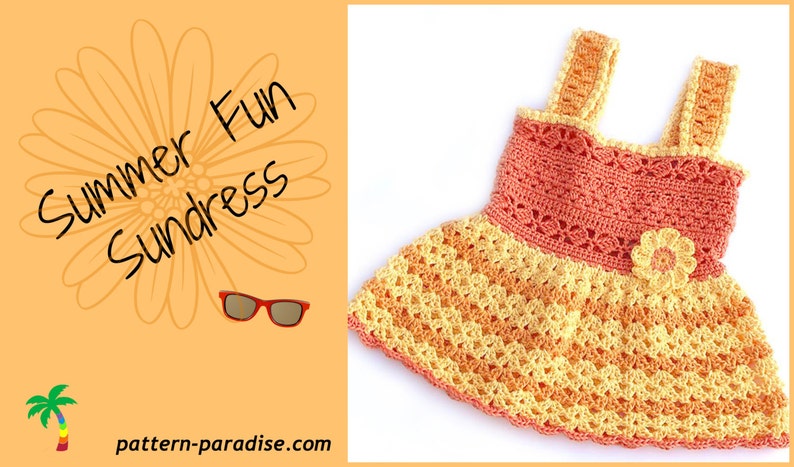 Crochet Pattern Sundress or Jumper Sizes from Newborn to 5T PDF 14-140 image 1