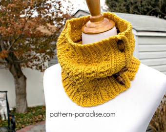 Crochet Pattern for Cowl, Winter Haven Collection, Toddler, Child, Adult PDF 17-343