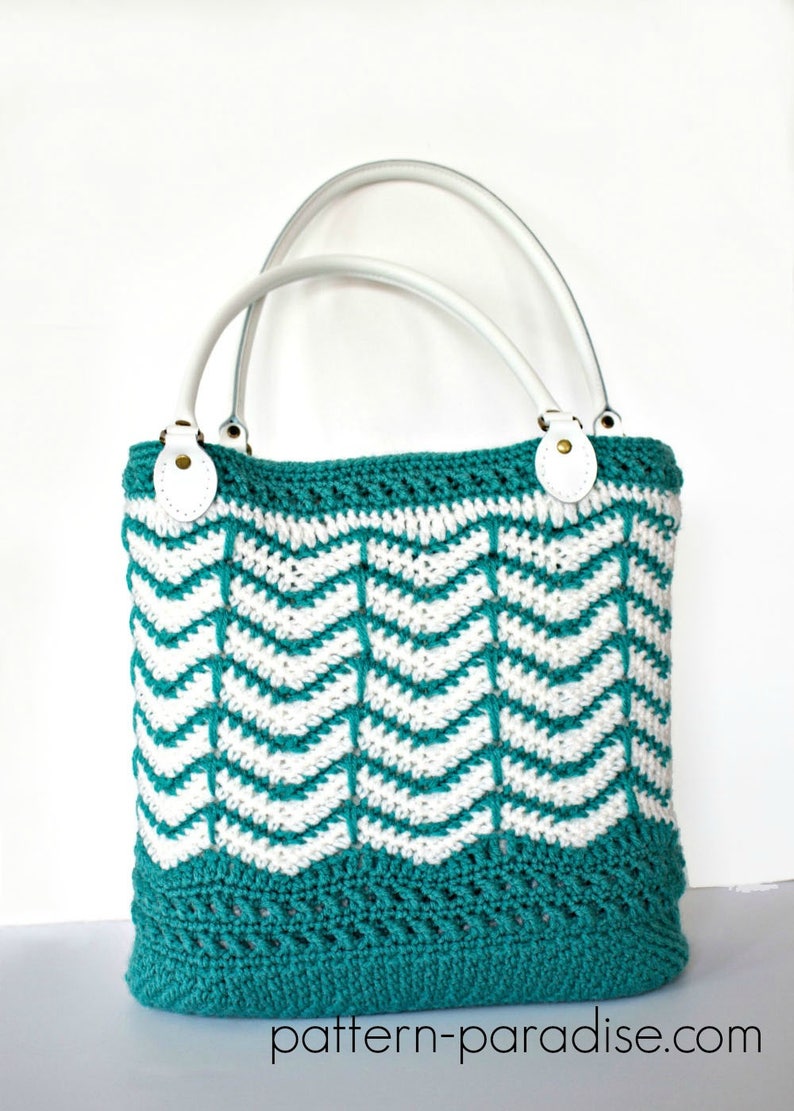 Crochet Pattern Tote Beach Bag Reversible Market Bag Eve PDF - Etsy