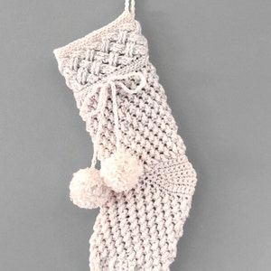 Crochet Pattern for Christmas Stocking, Ivory Snow Aran PDF16-280 image 1