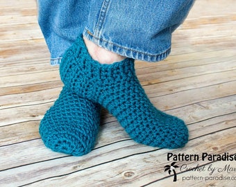 Crochet Pattern for Men's Slippers, Snappy Slippers Adult Slippers, House Shoes, Socks, PDF 17-351