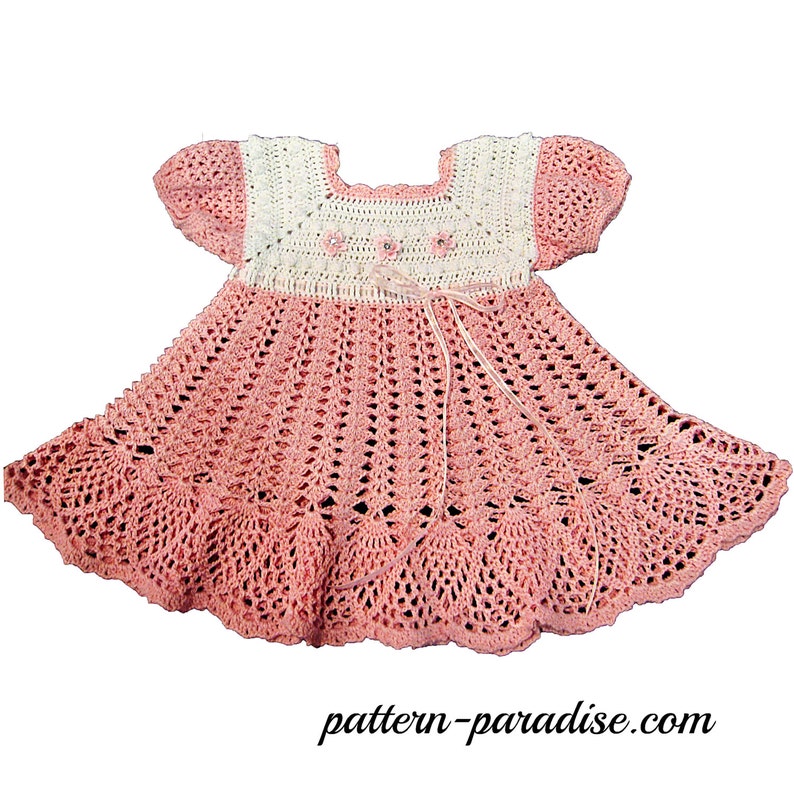 Crochet Pattern for Baby Girl Dress, PDF 12-007 INSTANT DOWNLOAD image 2