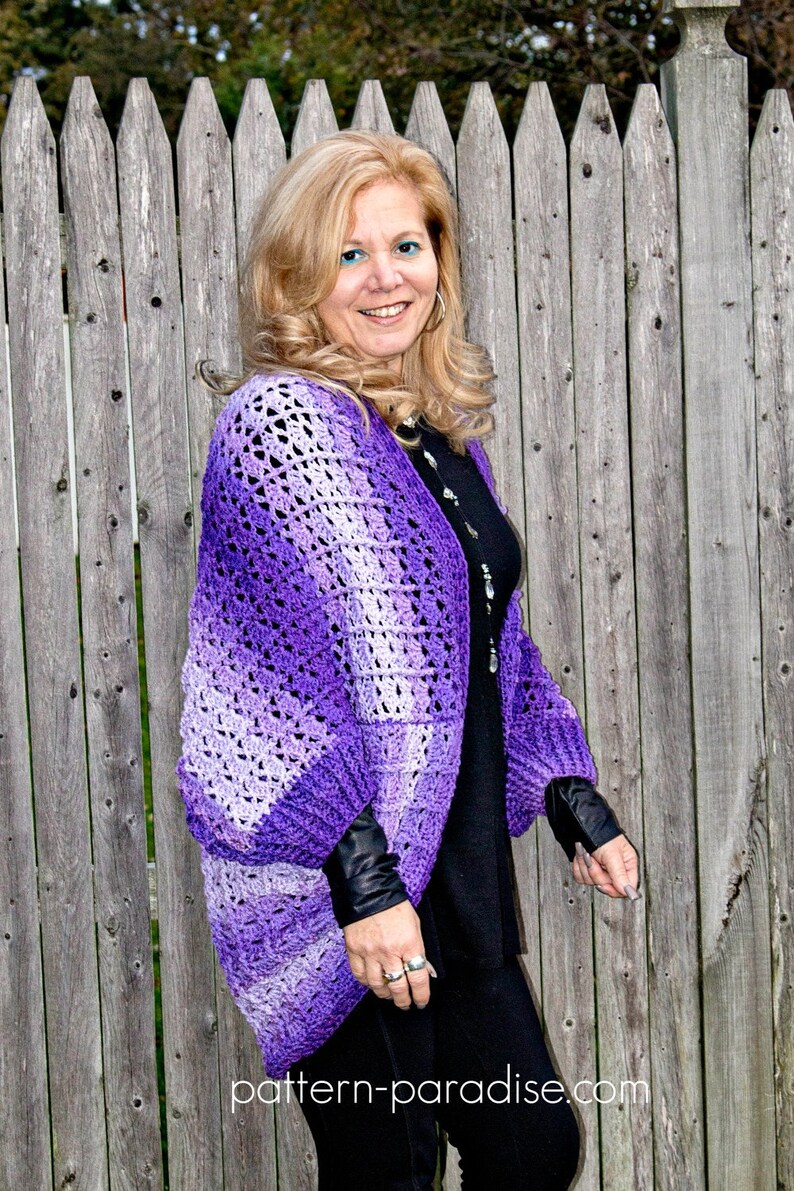 Crochet Pattern for Snuggler Cardigan Sweater Cocoon, PDF 17-338 image 1