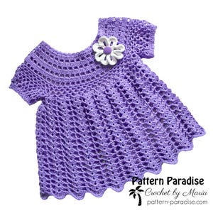 Crochet Pattern for Baby Toddler Dress Tunic, Peaches and Cream, PDF 12-097