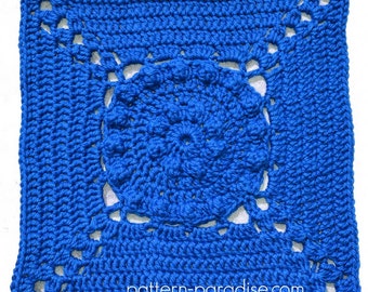 Crochet Pattern Afghan Square Tranquil Garden  PDF 16-228 INSTANT DOWNLOAD