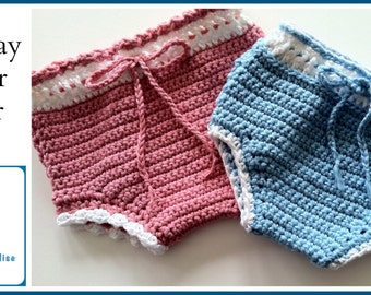 Crochet Pattern for Everyday Diaper Cover Soaker, PDF 12-044 INSTANT DOWNLOAD