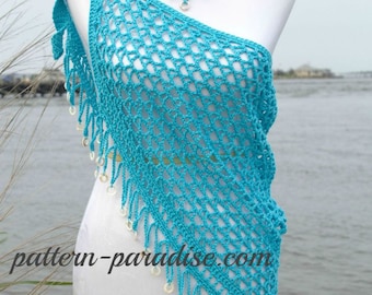 Crochet Pattern for Shawl/Wrap, Reggae Dreams, PDF 15-191 INSTANT DOWNLOAD