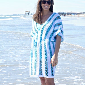 Crochet Pattern for Beach Day Bathing Suit Cover-Up Tunic image 3